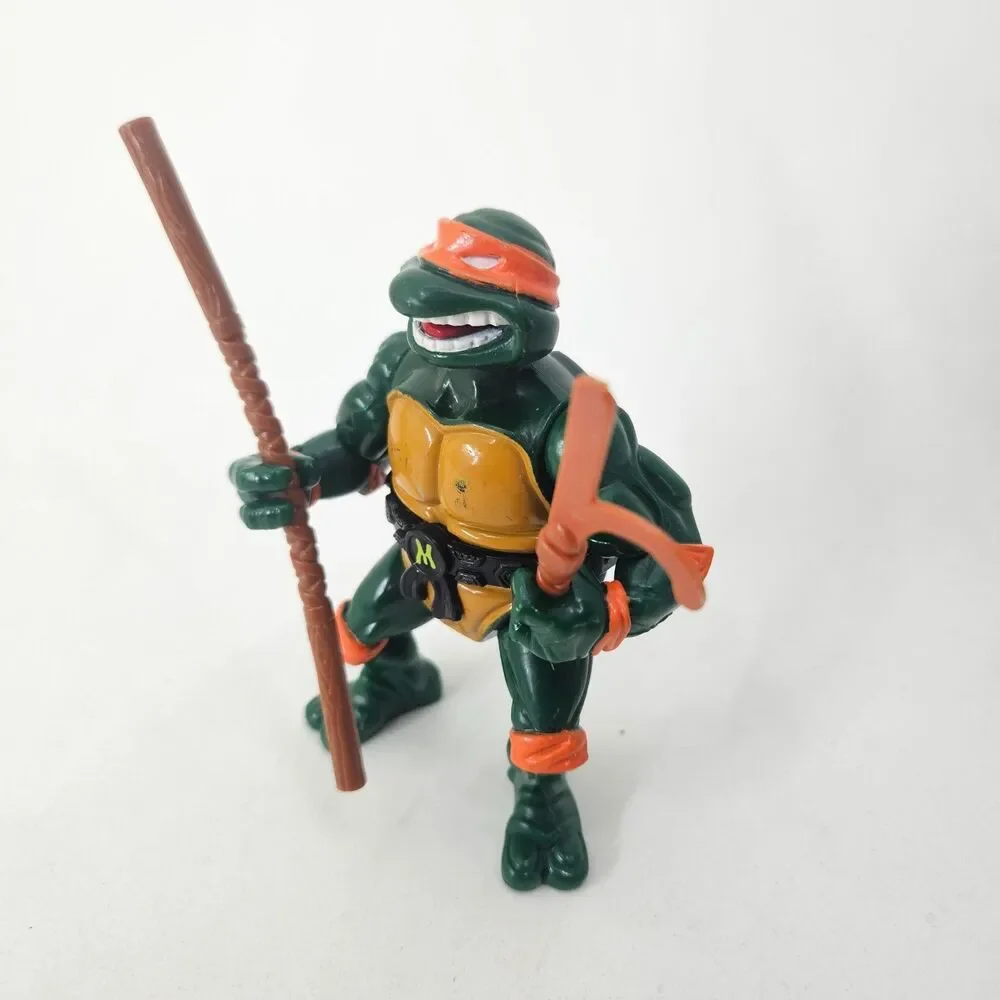 Vintage Playmates Toy Action Figure TMNT Ninja Turtles 1991 Talking Michelangelo